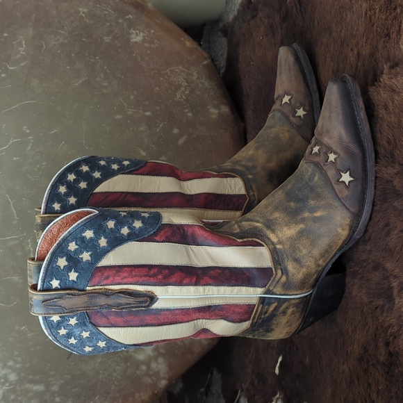 DAN POST DP3586 Liberty American Flag cowgirl western boots snip toe sz 7.5 - Picture 9 of 16